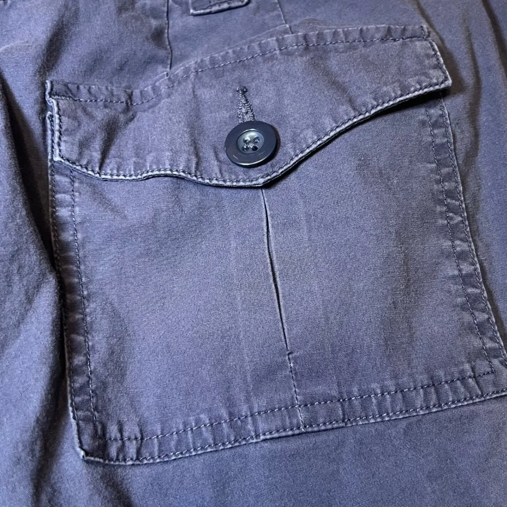 Talbots Womens Size 12W Petites Stretch Capri Pants Blue Casual‎ Rolled Cuffs